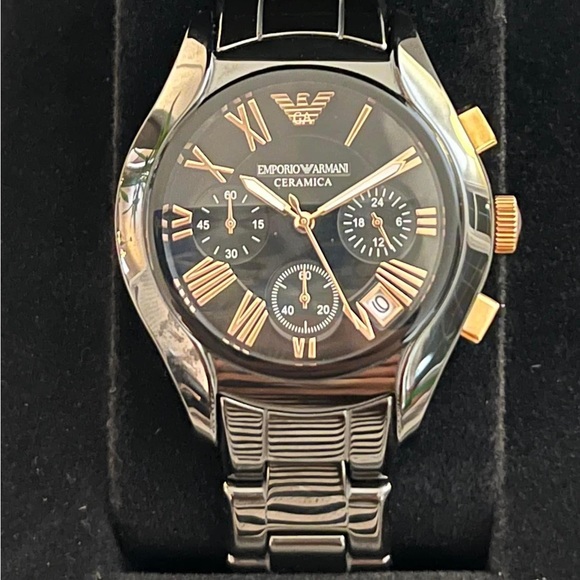 SOLD / Emporio Armani Women’s Ceramica Chronograph Watch
Case Size: 38mm - Picture 2 of 10